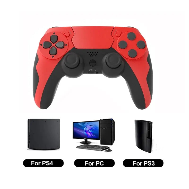 Manette de jeu sans fil GAMINJA P48 avec gyroscope à six axes pour consoles PS4 et PS3, Windows 7, 8 et 10, et joystick à double vibration pour PC.