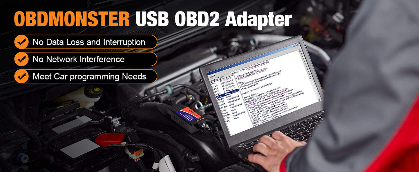 Lecteur de code FORScan OBD2 OBDMonster ELM327 USB V1.5 avec commutateur HS/MS CAN pour outil de diagnostic Ford - VENTE EN VOGUE »
