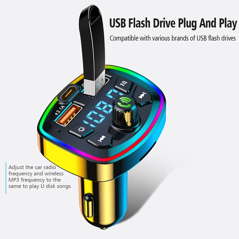Émetteur FM Bluetooth 5.0 pour voiture.
