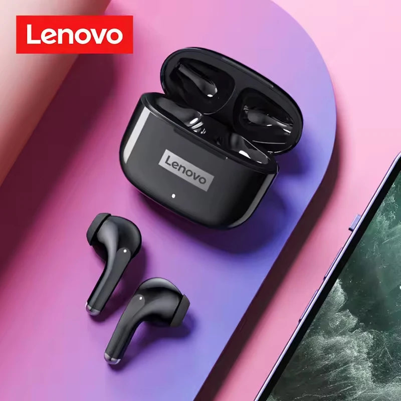 Nouveaux écouteurs Lenovo LP40 Pro TWS Bluetooth 5.3 à connexion rapide, design ergonomique et transmission rapide.
