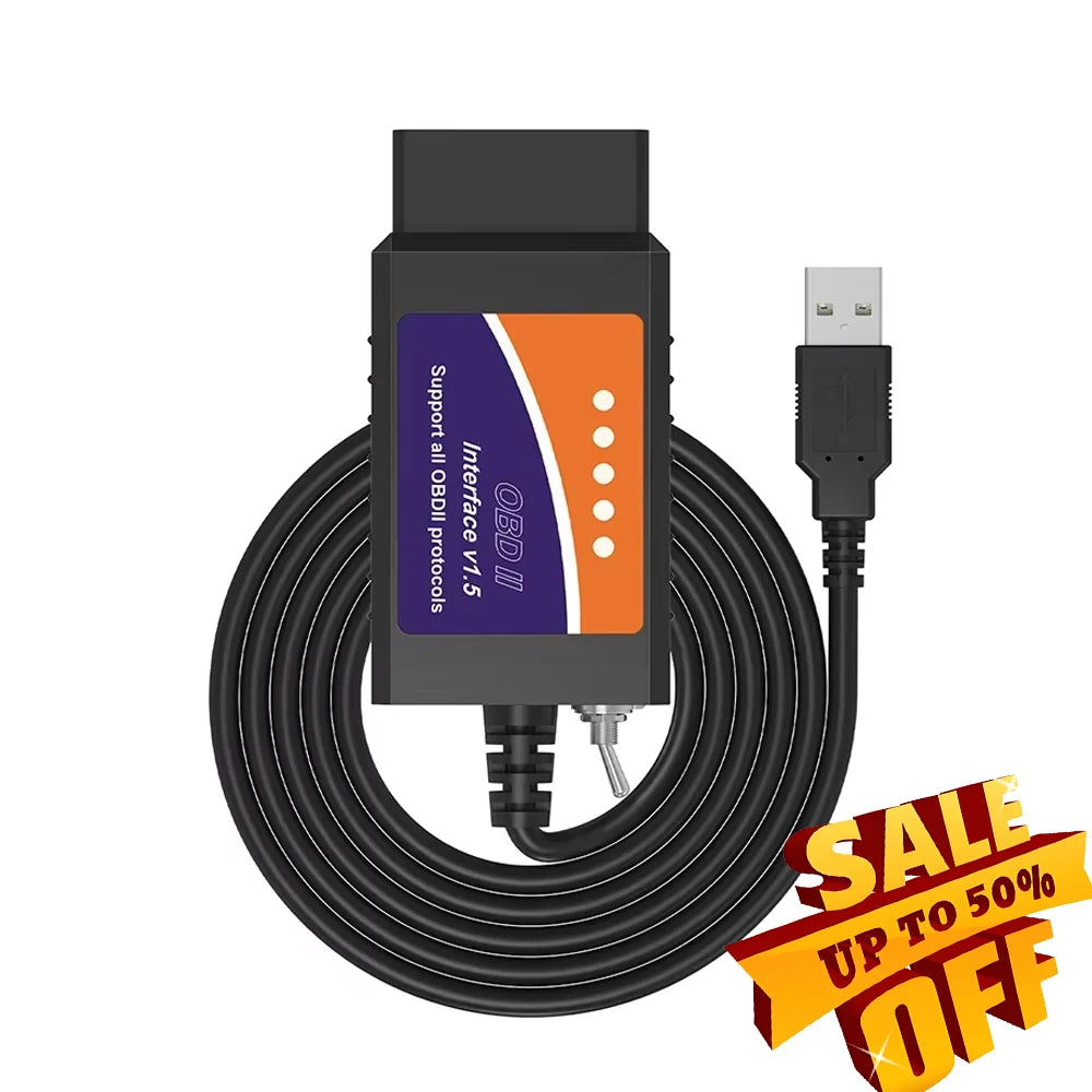 Lecteur de code FORScan OBD2 OBDMonster ELM327 USB V1.5 avec commutateur HS/MS CAN pour outil de diagnostic Ford - VENTE EN VOGUE »
