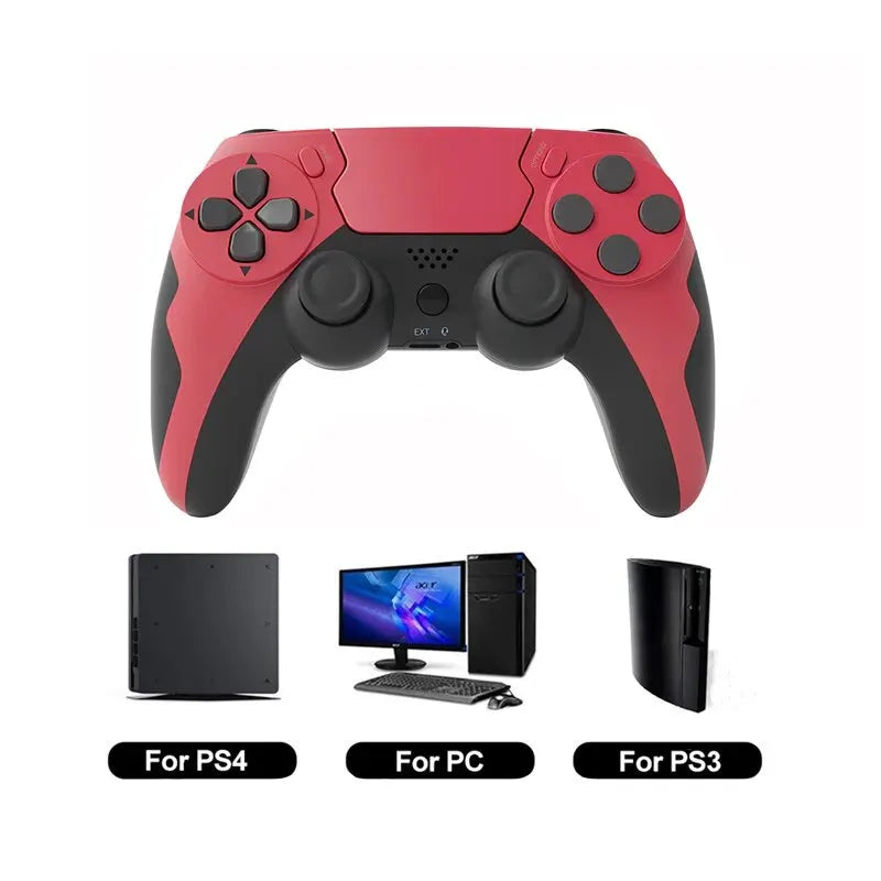 Manette de jeu sans fil GAMINJA P48 avec gyroscope à six axes pour consoles PS4 et PS3, Windows 7, 8 et 10, et joystick à double vibration pour PC.