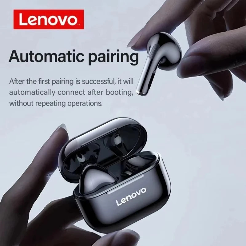 Nouveaux écouteurs Lenovo LP40 Pro TWS Bluetooth 5.3 à connexion rapide, design ergonomique et transmission rapide.