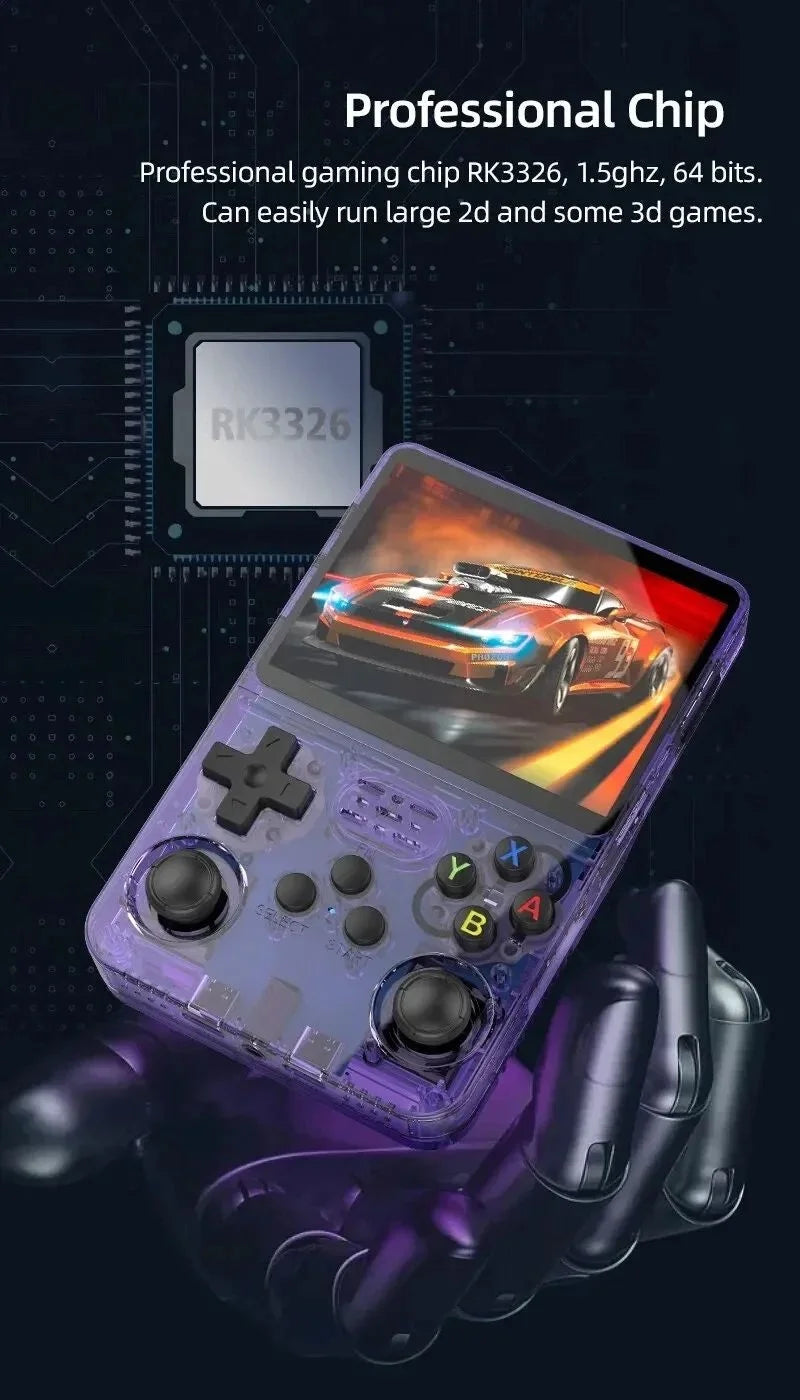 Console de jeux portable rétro R36S, système Linux, écran IPS 3,5 pouces, 64 Go/128 Go, plus de 20 000 jeux.