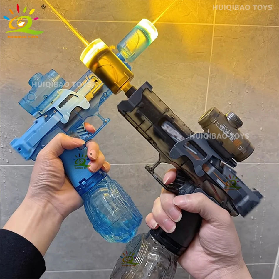 Pistolet à Eau Électrique Automatique – Effet Flamme LED & Rafales