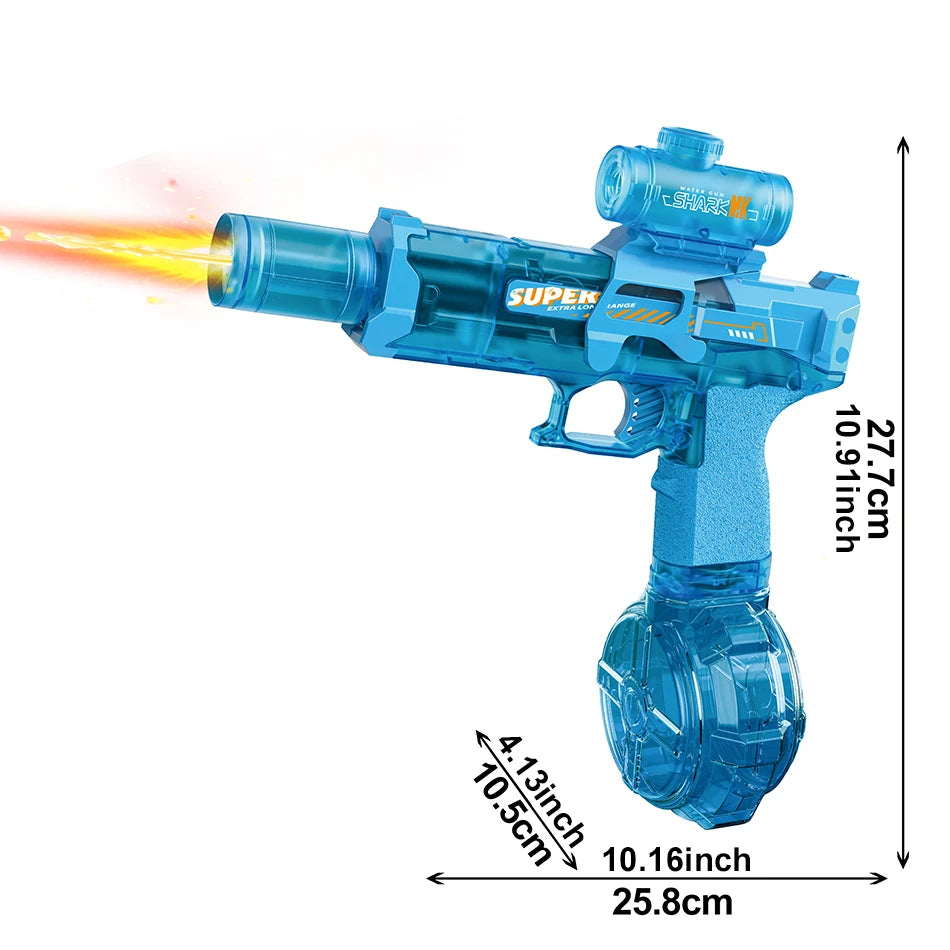Pistolet à Eau Électrique Automatique – Effet Flamme LED & Rafales