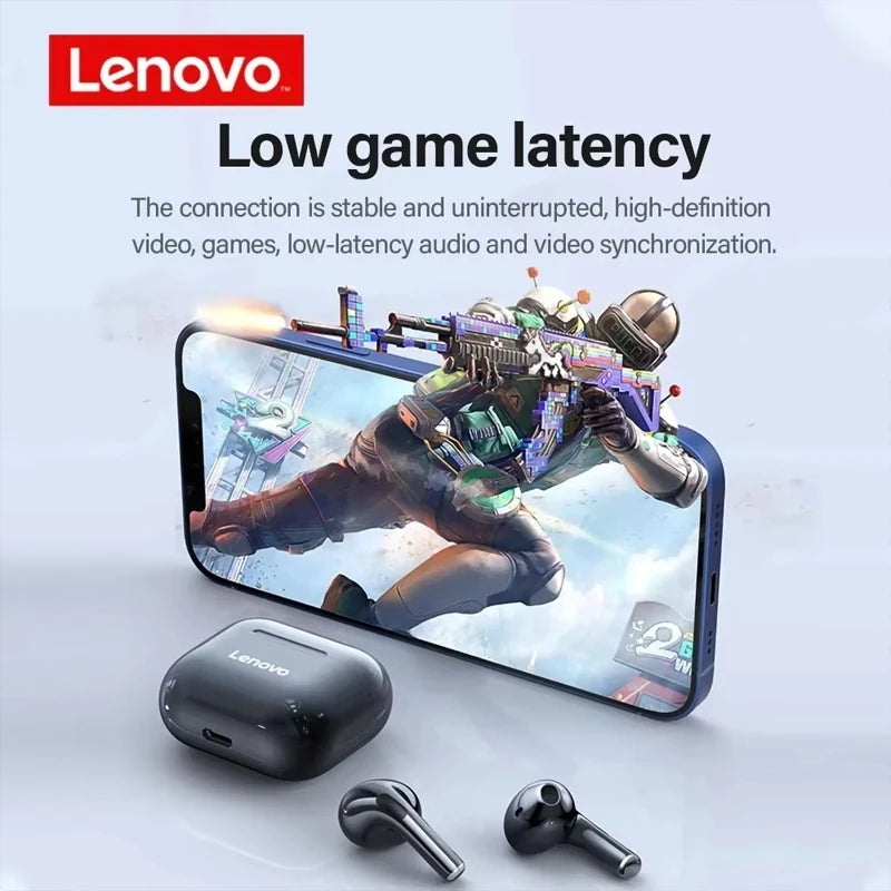 Nouveaux écouteurs Lenovo LP40 Pro TWS Bluetooth 5.3 à connexion rapide, design ergonomique et transmission rapide.