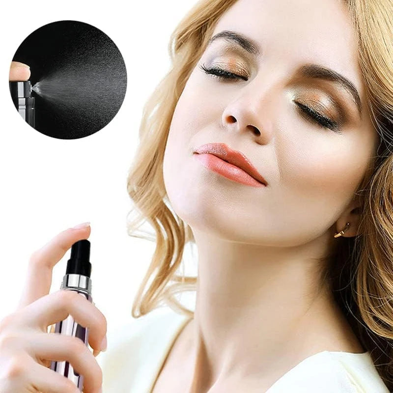 Lot de 4 vaporisateurs de parfum portables de 5 ml pour cosmétiques, mini flacons en aluminium vides et rechargeables.