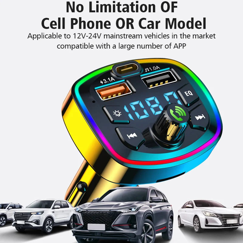 Émetteur FM Bluetooth 5.0 pour voiture.