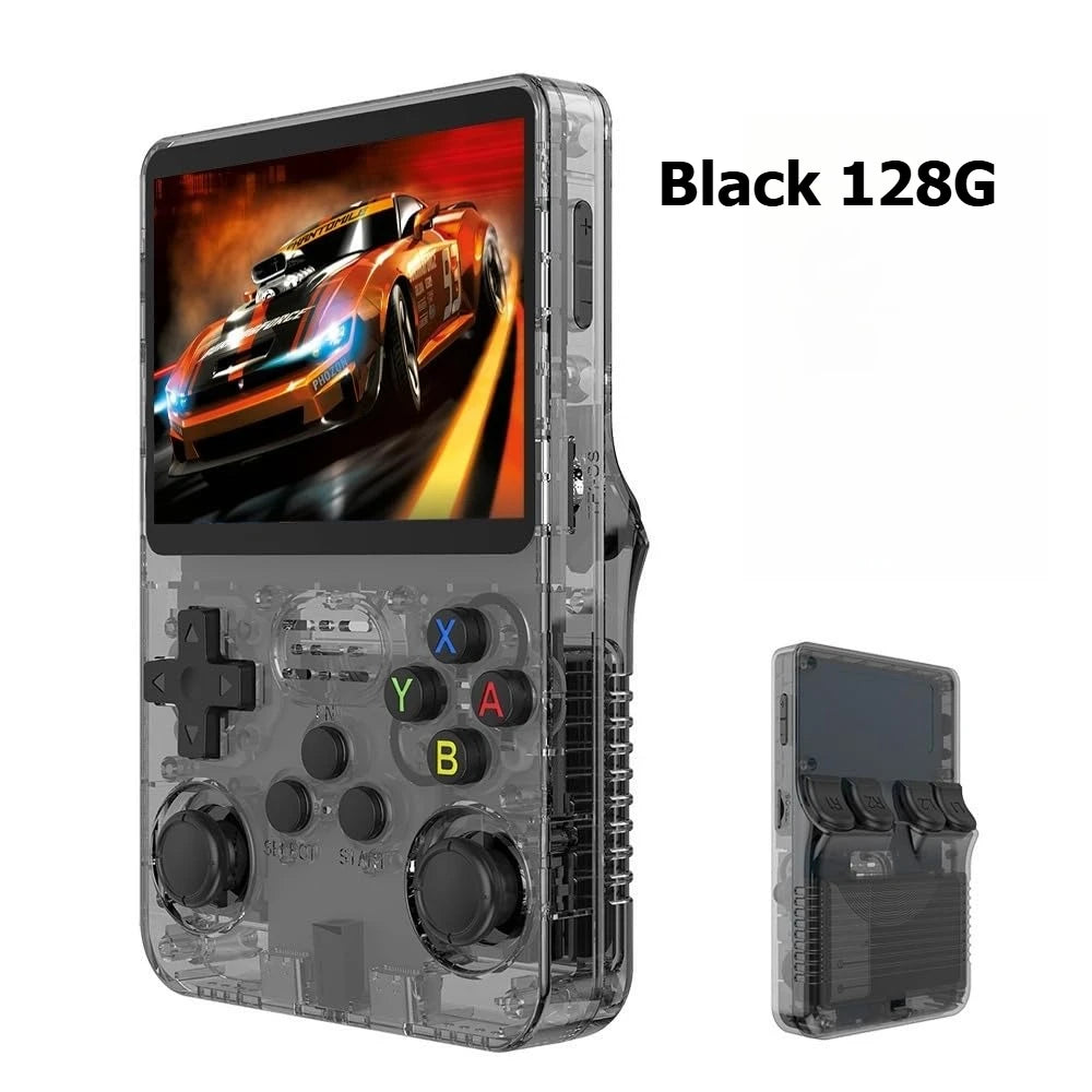 Console de jeux portable rétro R36S, système Linux, écran IPS 3,5 pouces, 64 Go/128 Go, plus de 20 000 jeux.