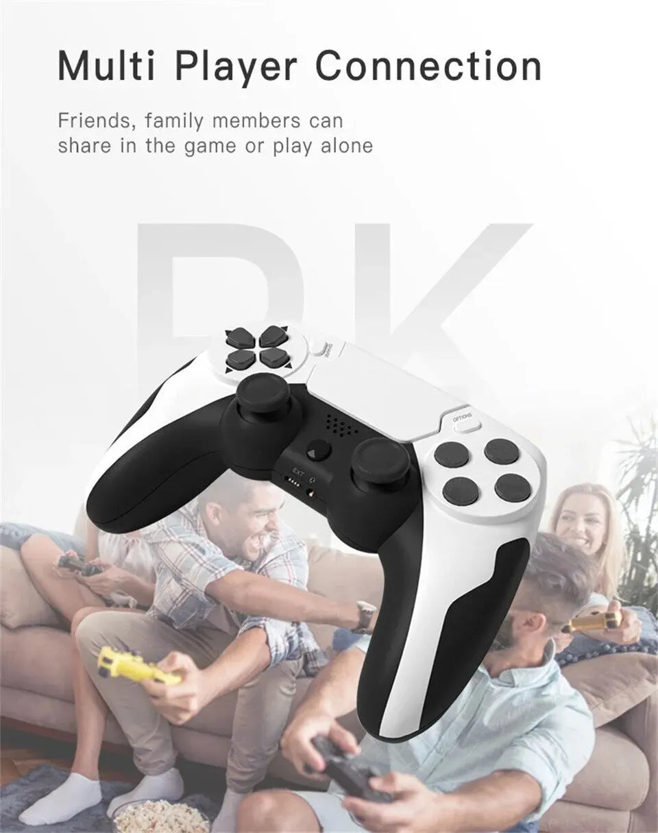 Manette de jeu sans fil GAMINJA P48 avec gyroscope à six axes pour consoles PS4 et PS3, Windows 7, 8 et 10, et joystick à double vibration pour PC.
