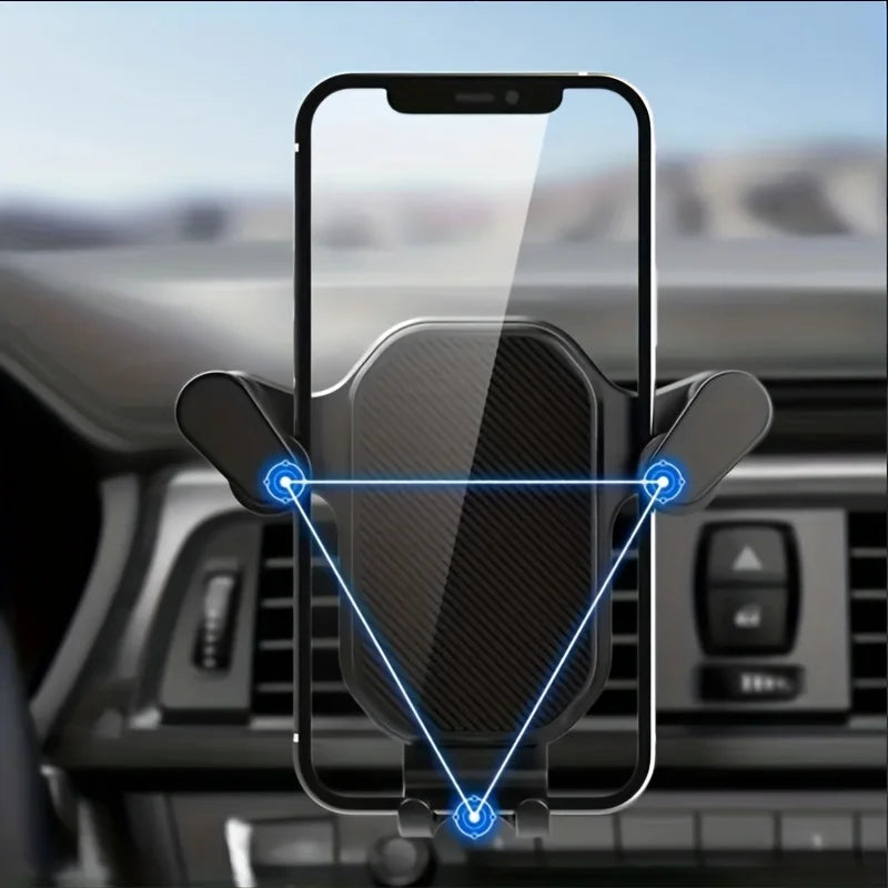 Support de téléphone pour voiture avec pince pour grille d'aération, support pour smartphone et GPS, compatible avec les appareils mobiles de 4,7 à 6,7 pouces.
