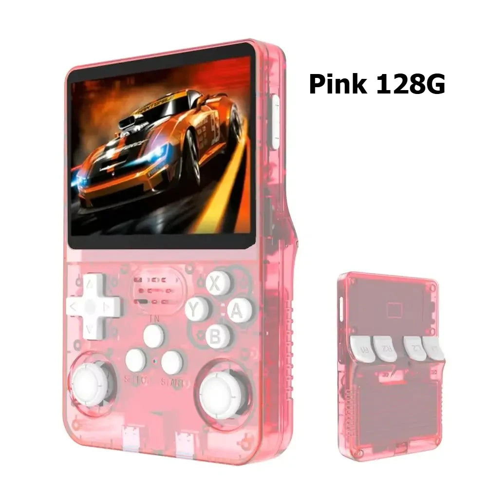 Console de jeux portable rétro R36S, système Linux, écran IPS 3,5 pouces, 64 Go/128 Go, plus de 20 000 jeux.