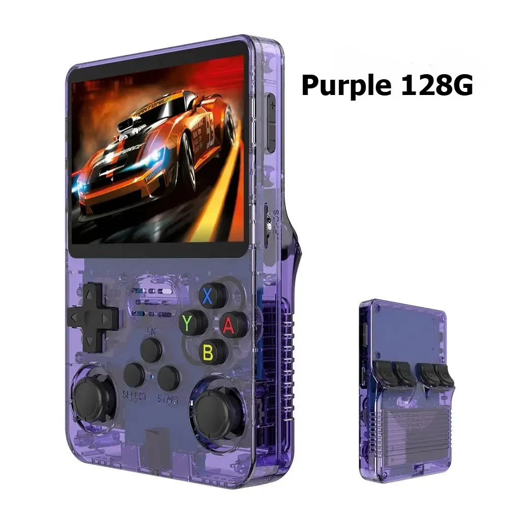 Console de jeux portable rétro R36S, système Linux, écran IPS 3,5 pouces, 64 Go/128 Go, plus de 20 000 jeux.